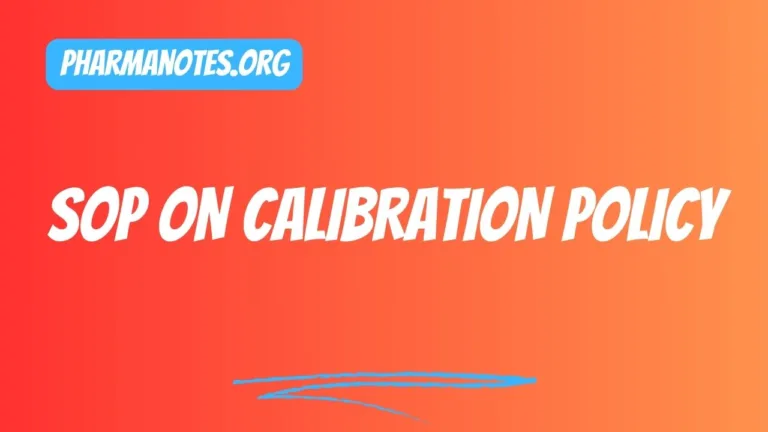 SOP on Calibration Policy