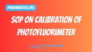 SOP on Calibration of Photofluorimeter