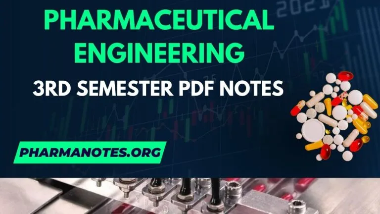 Pharmaceutical Engineering 3rd Semester PDF Notes