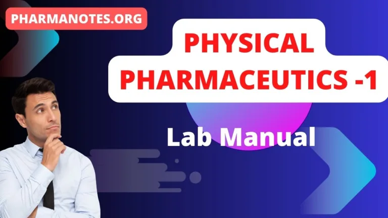Physical Pharmaceutics 1 Lab Manual