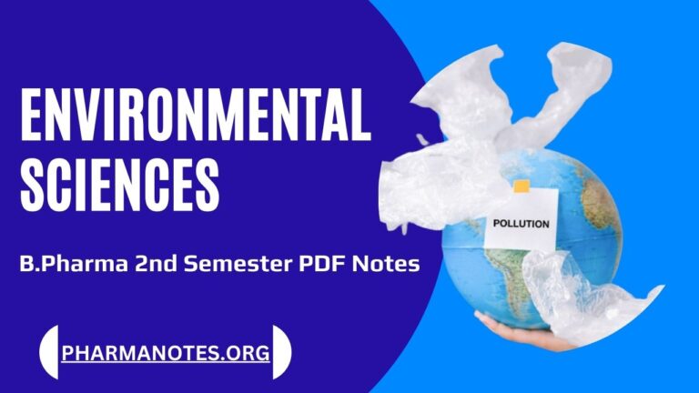 Environmental Science B.Pharma 2nd Semester PDF Notes