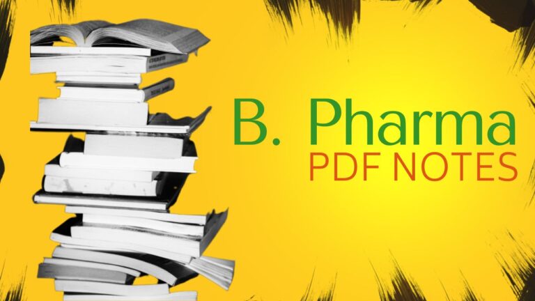 B. Pharma Notes Free Download