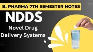 Novel Drug Delivery Systems 7th semester notes