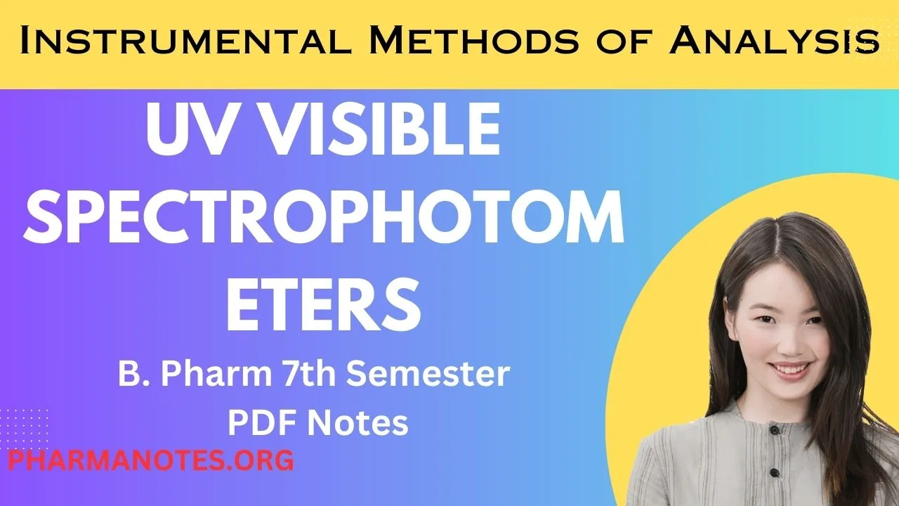 UV Visible Spectrophotometers Instrumentation Instrumental Methods of