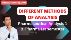Different methods of analysis