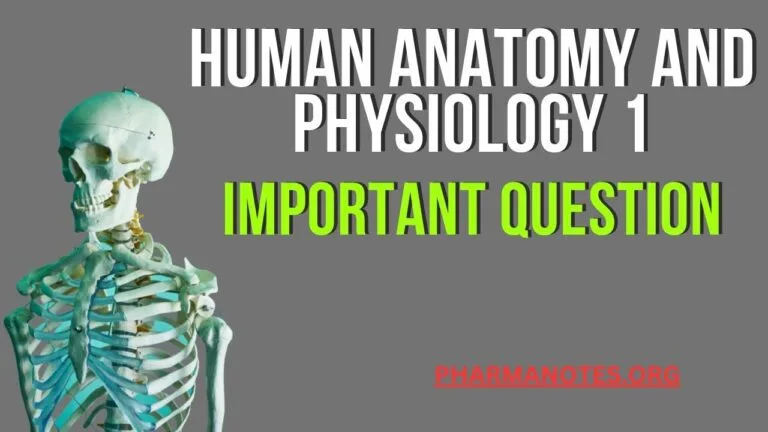 human anatomy and physiology 1st semester important Question