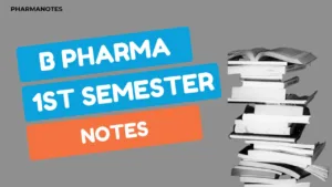 B Pharma 1st Semester Notes