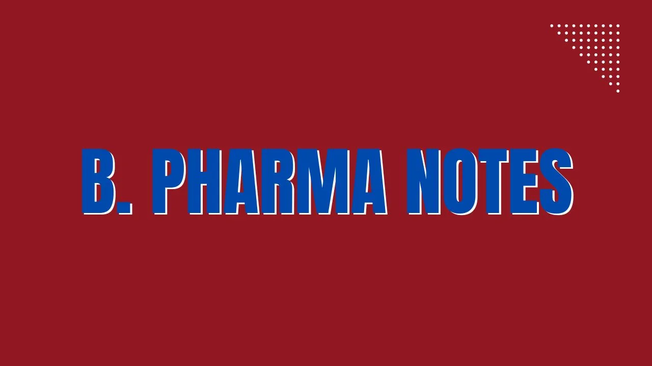 b pharmacy notes